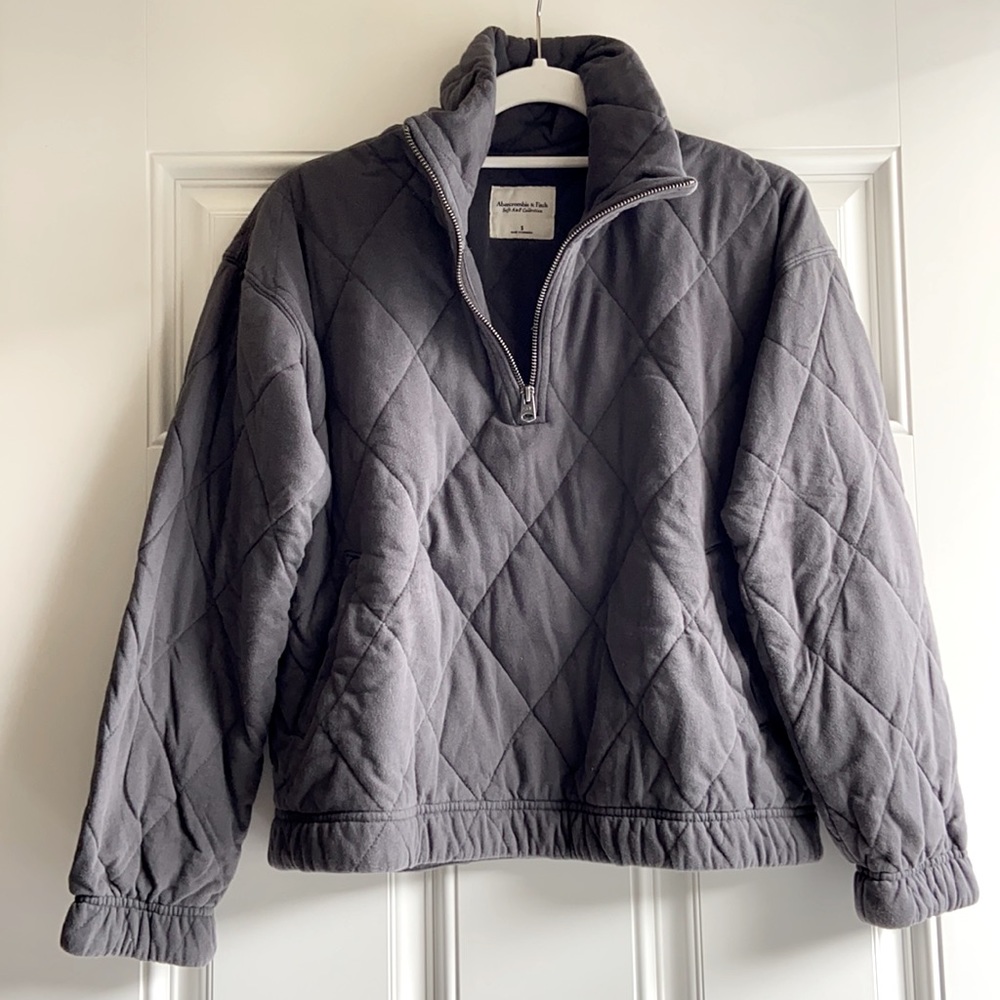 Abercrombie & Fitch Quilted Quarter Zip Up